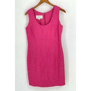 Vintage 90s Santa Fe by Jim Tremblay Size 10 Sheath Dress 100% Linen Made in USA